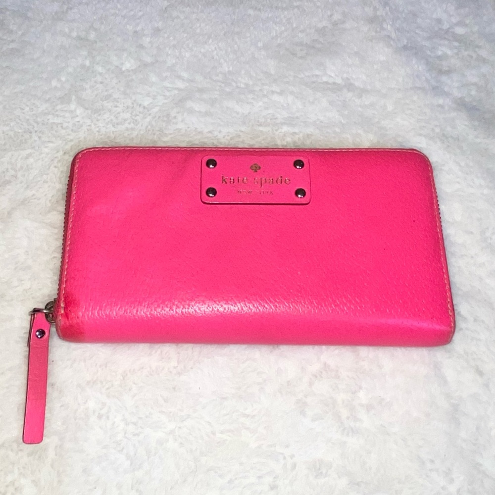 Kate Spade Pink Zip Around Continental Wallet